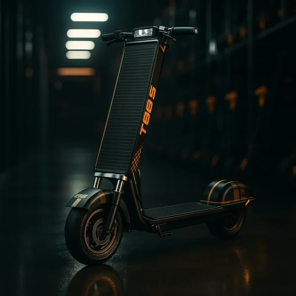 Trottinette électrique solaire T88S TIGO dans un entrepôt moderne éclairé